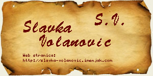 Slavka Volanović vizit kartica